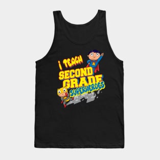 teacher design, I teach second grade superheroes Tank Top